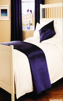 Passion Quilted Navy Blue Runner - Satin Silk Look (One Size)